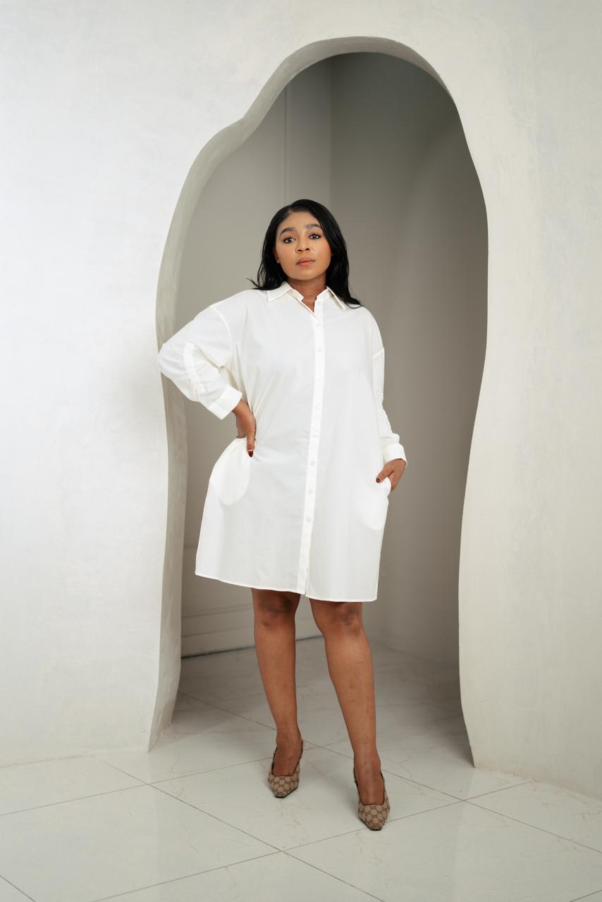 Crisp White Shirt Dress