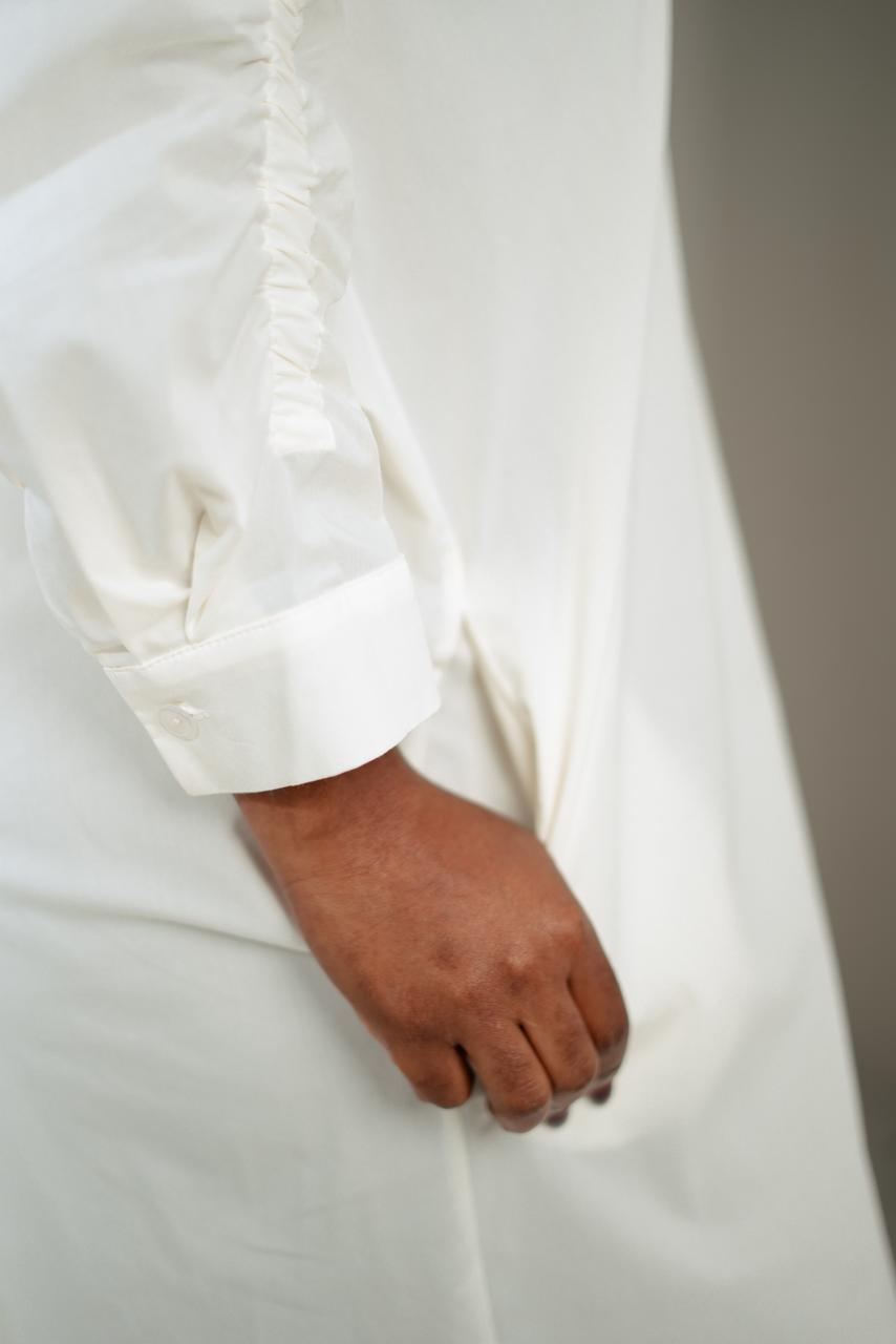 Crisp White Shirt Dress