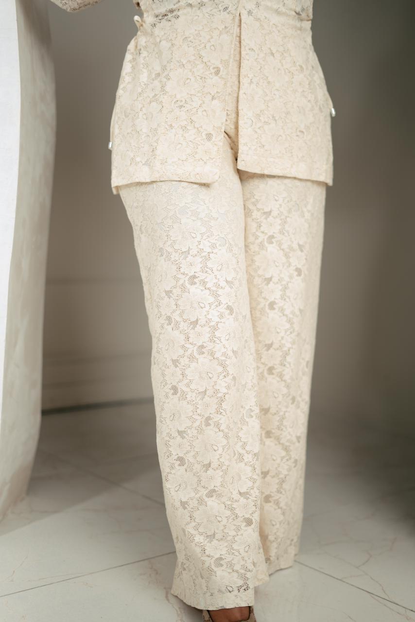 Ivory Lace Power Suit